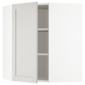 IKEA METOD МЕТОД Углов настенный шкаф, белый / Lerhyttan светло-серый, 68x80 см 69274177 692.741.77