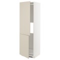 IKEA METOD МЕТОД Высокий шкаф для холодильника / морозильника, белый / Havstorp бежевый, 60x60x200 см 79426552 | 794.265.52