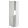 IKEA METOD Высокий шкаф для холодильника / морозильника, белый / Хавсторп светло-серый, 60x60x200 см 19538208 | 195.382.08