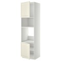 IKEA METOD МЕТОД Высокий шкаф для духовки / СВЧ, белый / Bodbyn кремовый, 60x60x220 см 49465446 | 494.654.46