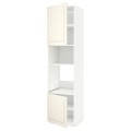 IKEA METOD МЕТОД Высокий шкаф для духовки / СВЧ, белый / Bodbyn кремовый, 60x60x240 см 39455631 | 394.556.31
