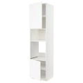 IKEA METOD МЕТОД Высокий шкаф для духовки / СВЧ, белый Enköping / белый имитация дерева, 60x60x240 см 19473546 | 194.735.46