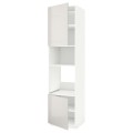 IKEA METOD МЕТОД Высокий шкаф для духовки / СВЧ, белый / Ringhult светло-серый, 60x60x240 см 09465354 | 094.653.54