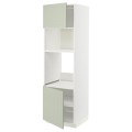 IKEA METOD МЕТОД Высокий шкаф для духовки / СВЧ, белый / Stensund светло-зеленый, 60x60x200 см 49486241 | 494.862.41