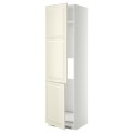 IKEA METOD МЕТОД Высокий шкаф для холодильника / морозильника / 2дверцы, белый / Bodbyn кремовый, 60x60x220 см 59925546 599.255.46