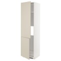 IKEA METOD МЕТОД Высокий шкаф для холодильника / морозильника / 2дверцы, белый / Havstorp бежевый, 60x60x220 см 49426558 494.265.58