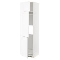IKEA METOD МЕТОД Высокий шкаф для холодильника / морозильника / 3 дверцы, белый Enköping / белый имитация дерева, 60x60x220 см 39473531 | 394.735.31