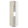 IKEA METOD МЕТОД Высокий шкаф для холодильника / морозильника / 3 дверцы, белый / Havstorp бежевый, 60x60x220 см 89464124 | 894.641.24