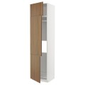 IKEA METOD Высокий шкаф для холодильника / морозильника / 3 дверцы, белый / Имитация коричневого ореха, 60x60x240 см 69518934 | 695.189.34