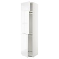 IKEA METOD МЕТОД Высокий шкаф для холодильника / морозильника / 3 дверцы, белый / Voxtorp глянцевый / белый, 60x60x240 см 69465704 694.657.04