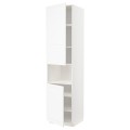 IKEA METOD МЕТОД Высокий шкаф для СВЧ / 2 дверцы / полки, белый Enköping / белый имитация дерева, 60x60x240 см 79473548 | 794.735.48