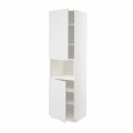 IKEA METOD МЕТОД Высокий шкаф для СВЧ / 2 дверцы / полки, белый / Stensund белый, 60x60x220 см 89456015 894.560.15
