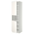 IKEA METOD МЕТОД Высокий шкаф для СВЧ / 2 дверцы / полки, белый / Veddinge белый, 60x60x220 см 39455419 | 394.554.19