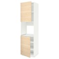IKEA METOD МЕТОД Высок шкаф для духовки / 2 дверцы / полки, белый / Askersund узор светлый ясень, 60x60x220 см 49469958 | 494.699.58