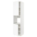 IKEA METOD МЕТОД Высок шкаф для духовки / 2 дверцы / полки, белый Enköping / белый имитация дерева, 60x60x240 см 99473547 | 994.735.47