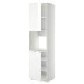 IKEA METOD МЕТОД Высок шкаф для духовки / 2 дверцы / полки, белый / Ringhult белый, 60x60x220 см 89457091 | 894.570.91