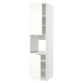 IKEA METOD МЕТОД Высок шкаф для духовки / 2 дверцы / полки, белый / Vallstena белый 09507392 | 095.073.92