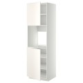 IKEA METOD МЕТОД Высок шкаф для духовки / 2 дверцы / полки, белый / Veddinge белый, 60x60x200 см 19466923 194.669.23