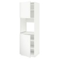 IKEA METOD МЕТОД Высок шкаф для духовки / 2 дверцы / полки, белый / Voxtorp матовый белый, 60x60x200 см 09464298 | 094.642.98