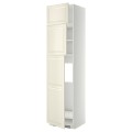 IKEA METOD МЕТОД Высокий шкаф для холодильника с 3 дверями, белый / Bodbyn кремовый, 60x60x240 см 99456656 | 994.566.56