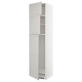 IKEA METOD МЕТОД Высокий шкаф для холодильника с 3 дверями, белый / Lerhyttan светло-серый, 60x60x240 см 59460052 | 594.600.52