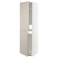 IKEA METOD МЕТОД Высокий шкаф для холодильника / морозильника, белый / Stensund бежевый, 60x60x220 см 99407835 994.078.35
