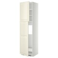 IKEA METOD МЕТОД Высокий шкаф для холодильника, белый / Bodbyn кремовый, 60x60x220 см 99461851 | 994.618.51