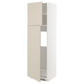 IKEA METOD МЕТОД Высокий шкаф для холодильника, белый / Havstorp бежевый, 60x60x200 см 59460844 | 594.608.44