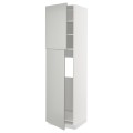 IKEA METOD Высокий шкаф для холодильника, белый / Хавсторп светло-серый, 60x60x220 см 19538374 | 195.383.74