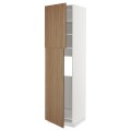 IKEA METOD Высокий шкаф для холодильника, белый / Имитация коричневого ореха, 60x60x220 см 09519168 | 095.191.68