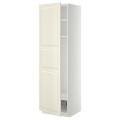 IKEA METOD МЕТОД Шкаф высокий, полки / проволочная корзина, белый / Bodbyn кремовый, 60x60x200 см 69456969 | 694.569.69