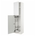 IKEA METOD МЕТОД Высокий шкаф с отделением для аксессуаров для уборки, белый / Stensund белый, 60x60x240 см 39455570 394.555.70
