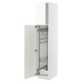 IKEA METOD МЕТОД Высокий шкаф с отделением для аксессуаров для уборки, белый / Vallstena белый 59507337 595.073.37
