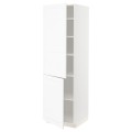IKEA METOD МЕТОД Высокий шкаф с полками / 2 дверцы, белый Enköping / белый имитация дерева, 60x60x200 см 89473519 | 894.735.19