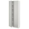IKEA METOD Высокий шкаф с полками, белый / Хавсторп светло-серый, 80x37x200 см 69539187 | 695.391.87
