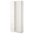 IKEA METOD МЕТОД Высокий шкаф с полками, белый / Veddinge белый, 80x37x200 см 19466701 194.667.01