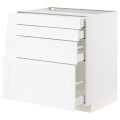 IKEA METOD МЕТОД / MAXIMERA МАКСИМЕРА Напольный шкаф 4 ящика, белый Enköping / белый имитация дерева, 80x60 см 69473431 | 694.734.31