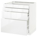 IKEA METOD МЕТОД / MAXIMERA МАКСИМЕРА Напольный шкаф с ящиками, белый / Ringhult белый, 80x60 см 29049973 | 290.499.73
