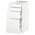 IKEA METOD МЕТОД / MAXIMERA МАКСИМЕРА Напольный шкаф с ящиками, белый / Voxtorp матовый белый, 40x60 см 69112806 691.128.06