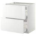 IKEA METOD МЕТОД / MAXIMERA МАКСИМЕРА Напольный шкаф с ящиками, белый / Ringhult белый, 80x60 см 49924043 499.240.43