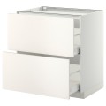 IKEA METOD МЕТОД / MAXIMERA МАКСИМЕРА Напольный шкаф с ящиками, белый / Veddinge белый, 80x60 см 29920357 299.203.57