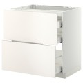 IKEA METOD МЕТОД / MAXIMERA МАКСИМЕРА Напольный шкаф с ящиками, белый / Veddinge белый, 80x60 см 19027212 190.272.12