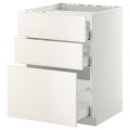IKEA METOD МЕТОД / MAXIMERA МАКСИМЕРА Напольный шкаф с ящиками, белый / Veddinge белый, 60x60 см 19027066 190.270.66