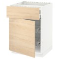 IKEA METOD МЕТОД / MAXIMERA МАКСИМЕРА Шкаф для варочной панели проволочные корзины, белый / Askersund узор светлый ясень, 60x60 см 49464734 | 494.647.34