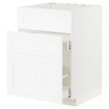 IKEA METOD МЕТОД / MAXIMERA МАКСИМЕРА Напольный шкаф под мойку с ящиками, белый Enköping / белый имитация дерева, 60x60 см 19473400 194.734.00
