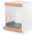 IKEA METOD МЕТОД / MAXIMERA МАКСИМЕРА Шкаф под духовку / варочную поверхность / с ящиком, белый / Voxtorp имитация дуб, 60x60 см 59402986 594.029.86