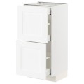 IKEA METOD МЕТОД / MAXIMERA МАКСИМЕРА Напольный шкаф с ящиками, белый Enköping / белый имитация дерева, 40x37 см 79473440 | 794.734.40