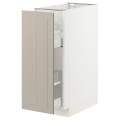 IKEA METOD МЕТОД / MAXIMERA МАКСИМЕРА Напольный шкаф / с выдвижным внутренним элементом, белый / Stensund бежевый, 30x60 см 19408018 194.080.18