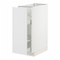 IKEA METOD МЕТОД / MAXIMERA МАКСИМЕРА Напольный шкаф / с выдвижным внутренним элементом, белый / Stensund белый, 30x60 см 09409481 094.094.81