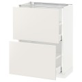 IKEA METOD МЕТОД / MAXIMERA МАКСИМЕРА Шкаф / 2 ящика, белый / Veddinge белый, 60x37 см 99051458 990.514.58